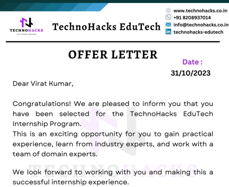 TechnoHacks Internship